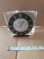 Vintage MOINIJA Table Clock Mechanical/  Plexiglass Surround Made In USSR 1975,