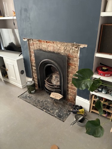 Period cast iron fireplace - period,