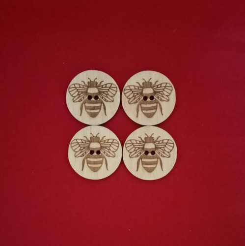 Round bee buttons - round,