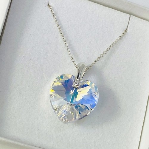 925 silver 18mm heart - silver, ab