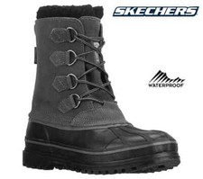 Mens Skechers Snow Winter Waterproof Wellington Thinsulate Boots - size 9.5 / 44