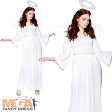 Angel Ladies Fancy Dress Christmas Nativity Halloween Womens Adults Costume New