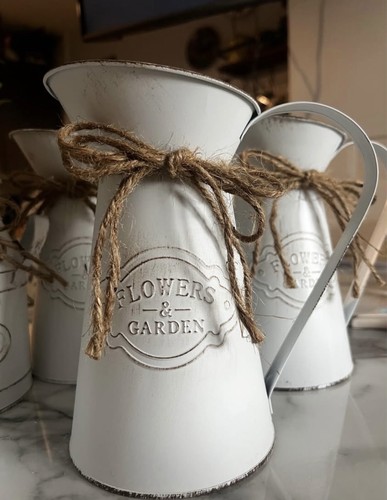 White metal farmhouse - white,