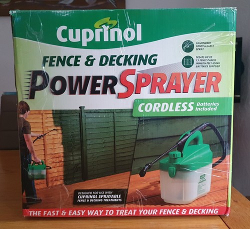 New cuprinol cordless fence - new,
