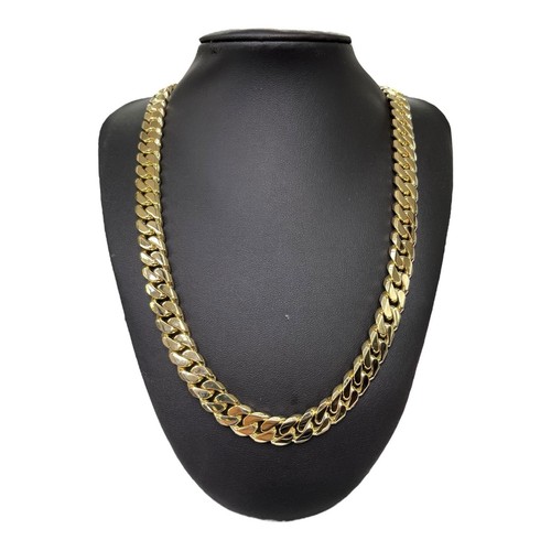 9ct yellow gold curb cuban - yellow,