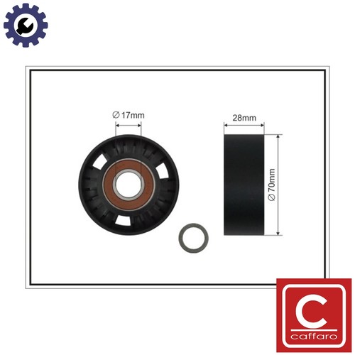 Deflectionguide pulley vribbed - deflectionguide,