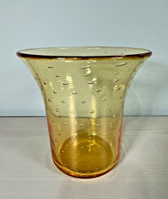 Amber glass vase hand - glass,
