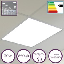 Super Bright 600x600mm LED Panel Light 30W Cool White for Ceiling Office Garage