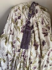 FABULOUS ORIGINAL VINTAGE LAURA ASHLEY GOSFORD PLUM LINEN MIX CURTAINS