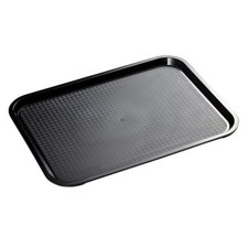 Black Colour Fast Food Plastic Tray for Restaurants, Canteen, B and B, Takeaway