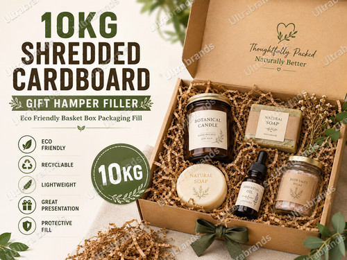 Shredded cardboard gift hamper - gift,