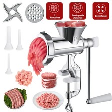 Manual Heavy Duty Meat Grinder Mincer Rotary Machine Food Large Sausage Maker UK