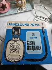 Prinzsound 707vs Vintage Headphones B&W, Padded, Adjustable, Boxed