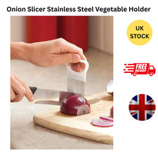 Onion Slicer Stainless Steel Vegetable Holder Onion Needle Cutter Kitchen Tools