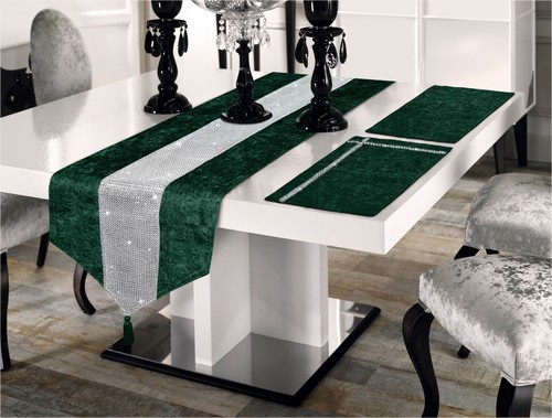 Diamante table runner placemat - table,