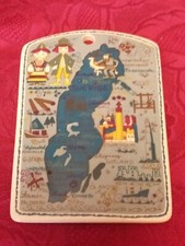 VINTAGE DANISH INGER WAAGE PLAQUE Silk Screen Design