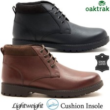 MENS LEATHER BOOTS WALKING CASUAL DESERT CHELSEA CHUKKA ANKLE WORK SHOES SIZE