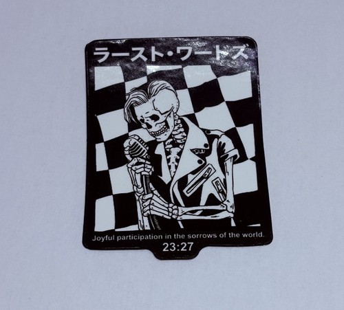 Skeleton singer sticker - skeleton, decal