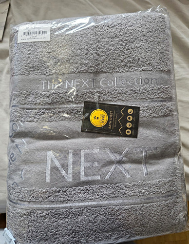 Cotton king grey bath sheet - bath,