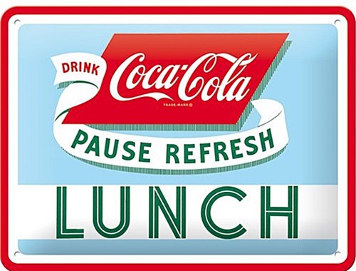 Coca cola lunch - small, metal