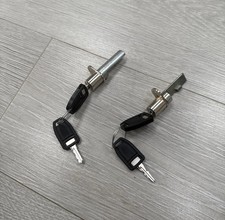 x2 Asec AS9958 708-RKB-10MB Single Flange Fix Furniture Pedestal Lock 2 Keys