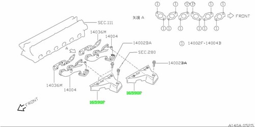 Cover exhaust manifold - exhaust, for