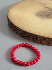 Handmade Red Coral bead bracelet 8mm