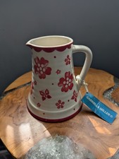 Gabriella Miller Designs Red Floral Pattern Ceramic Jug