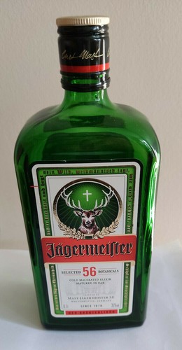 Jagermeister empty green glass - empty,