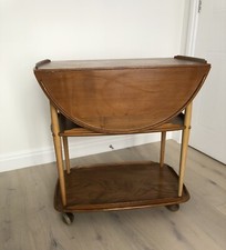 Ercol Drop Leaf Hostess Trolley /Table  Beech & Elm Mid Century Collect GL7