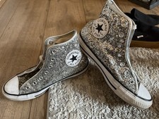 Silver glitter Converse high