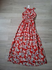Tenki red floral - sheer, maxi