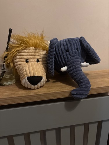 Jellycat lion and elephant - lion,