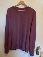 Uniqlo Men’s Cotton Fine knit fabric purple Sweater, Size M,in Good Condition
