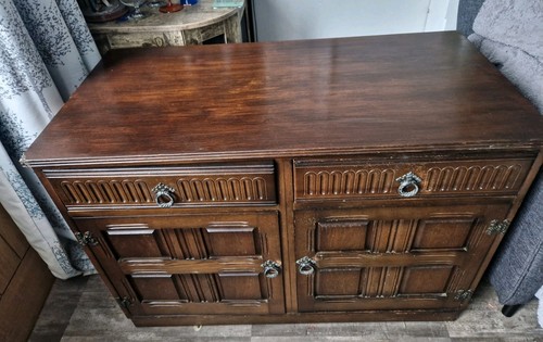 Old charm oak sideboard - old,