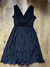 Ronni Nicole Black Stretch Fit & Flare Knee Length Party Dress Size 10 New