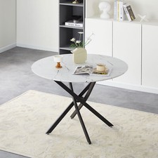Round dining table - round, marble