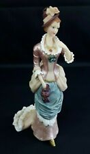 Harvest Hamlet Collection - 9" Victorian Lady Resin Figurine In Bustle Dress