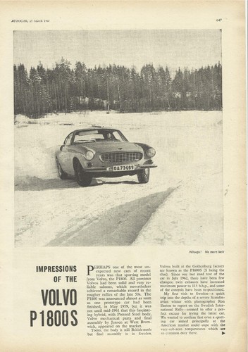 Volvo p1800 original 1966 uk - s,