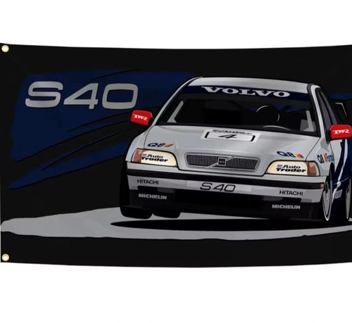 Volvo s40 btcc banner flag - volvo, 60