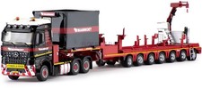 MAMMOET 1:50 MB AROCS 6X4 WITH 7 AXLE NOOTEBOOM LOWLOADER + for FASSI CRANE