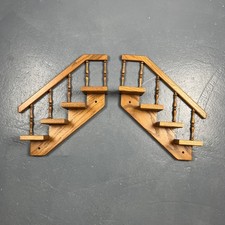 Vintage Pair Of Solid Oak Wood