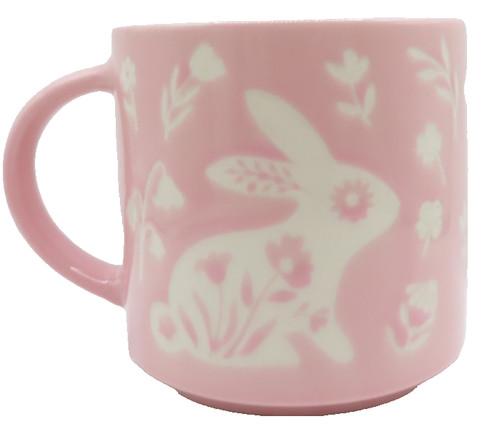 Easter bunny pink mug ceramic - mug,