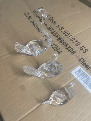 Vintage hand blown clear - vintage, glass