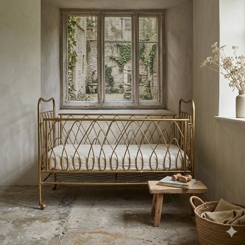 Vintage 1950s children bed - vintage,