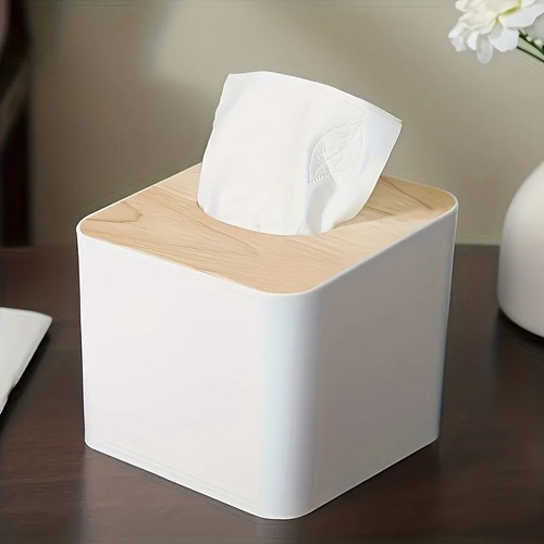 Wooden lid tissue box - tissue, elegant