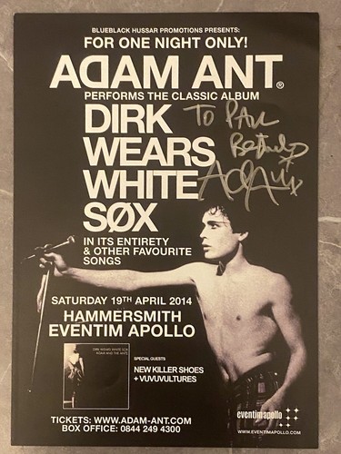 Adam ant signed - adam,