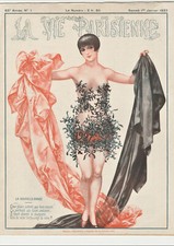La Vie Parisienne Magazine Cover: New Year, Art Deco, 1st January 1927