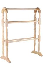 Wooden Towel Rail Brown Towel