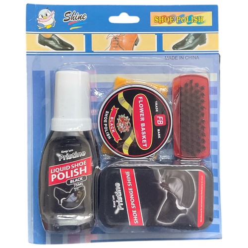 4pc black liquid shoe polish - black,